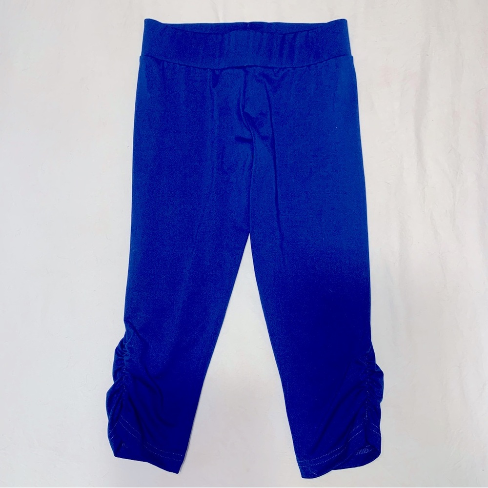 Varsity Spirit Cheer Capri Leggings Royal Blue Size YXL New